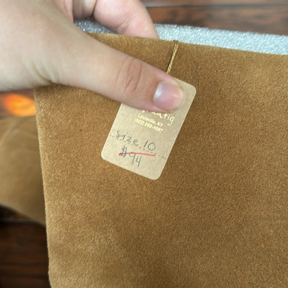 Chinese Laundry Keep Up Honey Brown Suede Leather Mid-Calf High Heel Boot Sz 10 - Picture 11 of 12